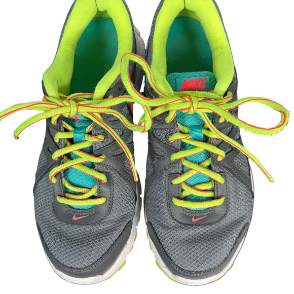 Nike Revolution 554900-026 Women’s Running Shoes Gray Neon Green Pink Size 7.5 - Picture 3 of 9